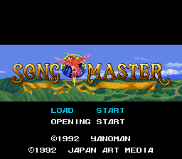 Song Master (Japan) Title Screen